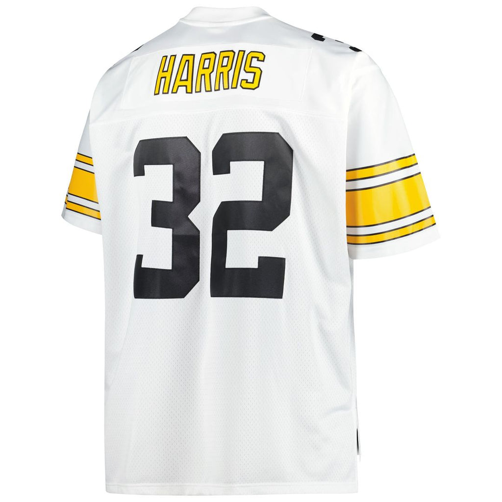 Pittsburgh Steelers Franco Harris Mitchell & Ness Big & Tall 1976 Retired Player Replica Jersey - White