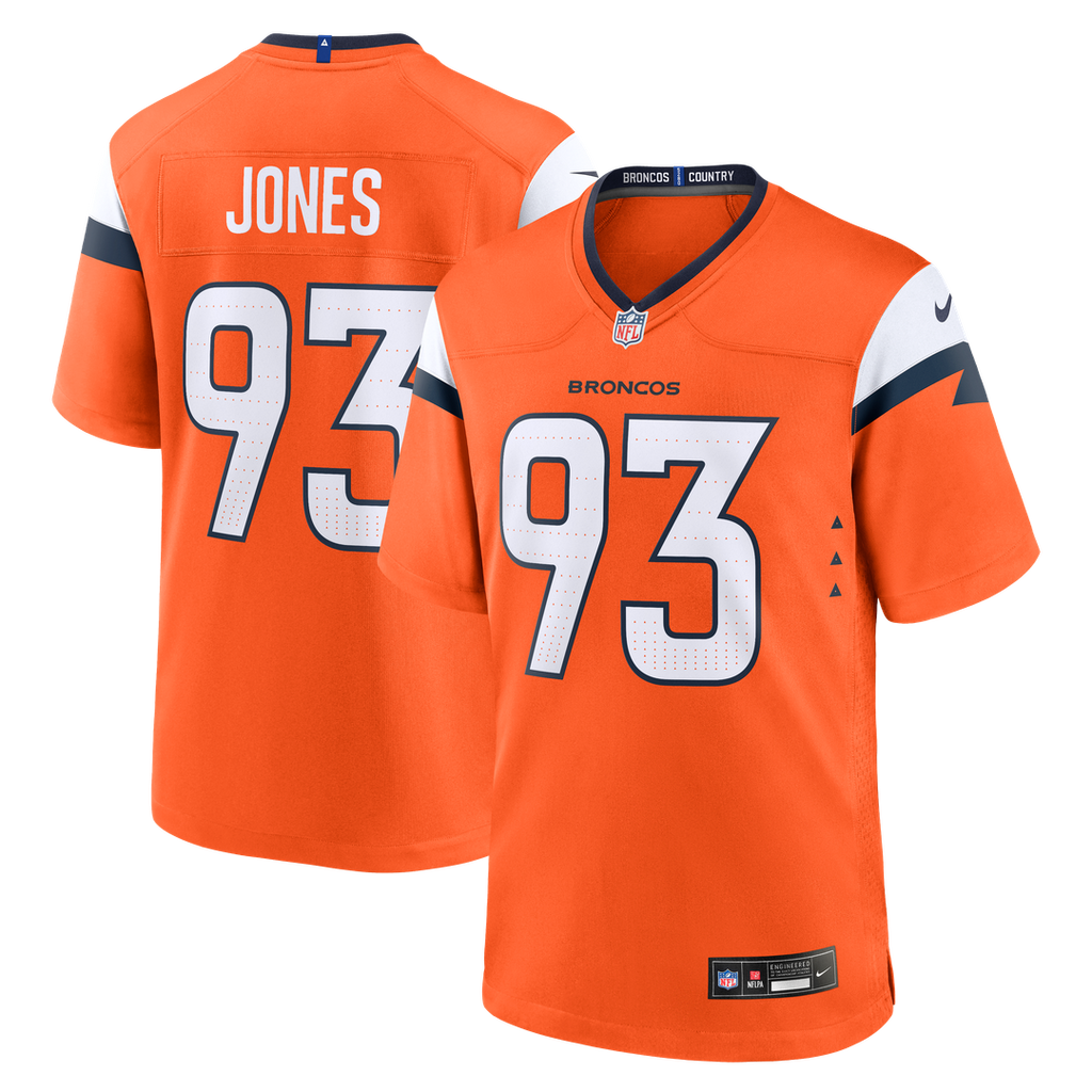 Denver Broncos D.J. Jones Nike Team Game Jersey - Orange