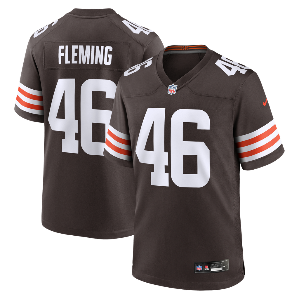 Cleveland Browns Don Fleming Nike Retired Player Jersey - Brown