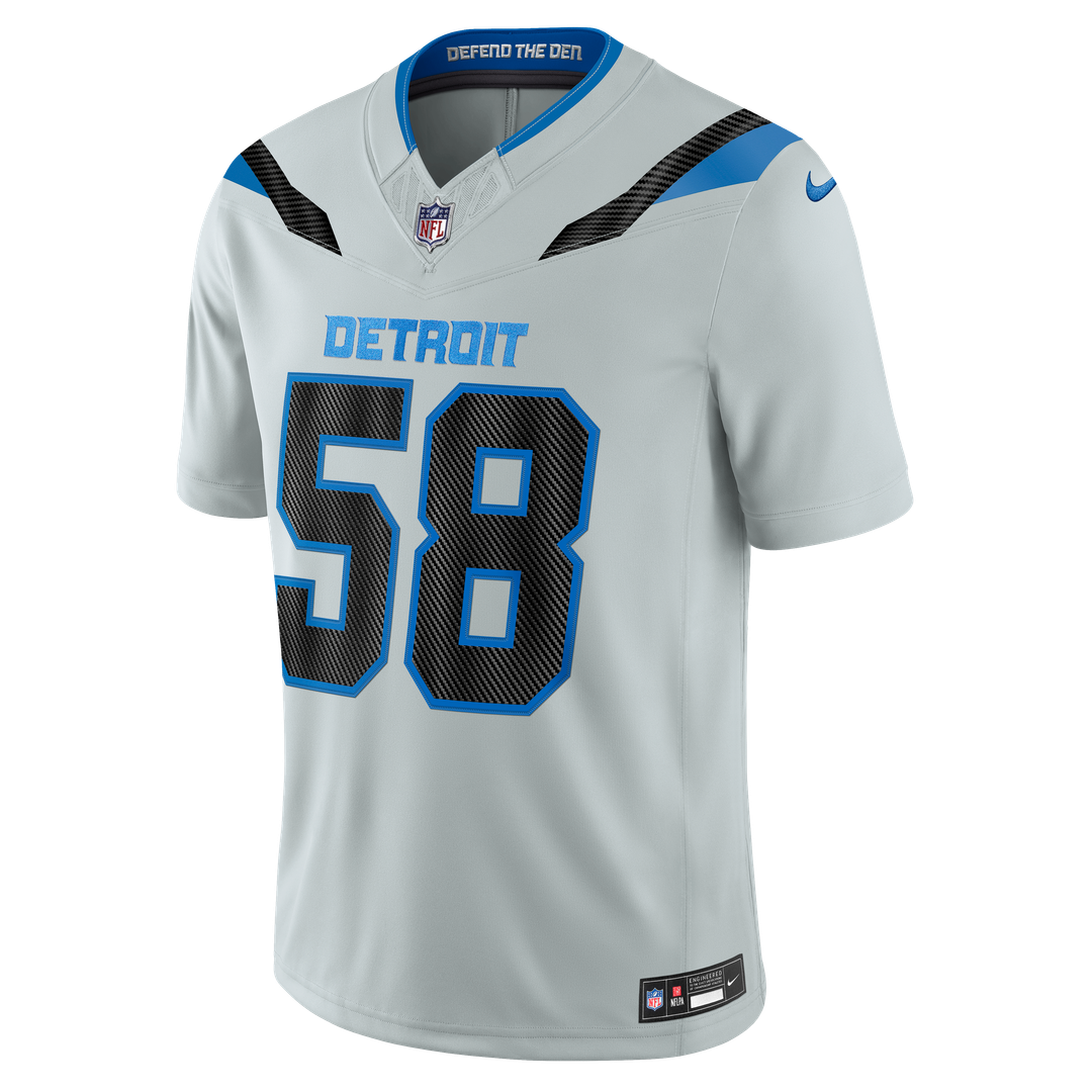Detroit Lions Penei Sewell Nike 2026 Rivalries Collection Stitched Limited Jersey - Silver