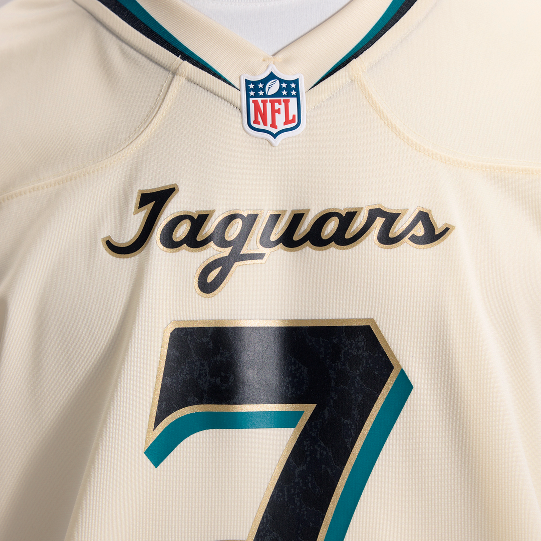 Jacksonville Jaguars Brian Thomas Jr. Nike 2026 Rivalries Collection Game Jersey - Natural