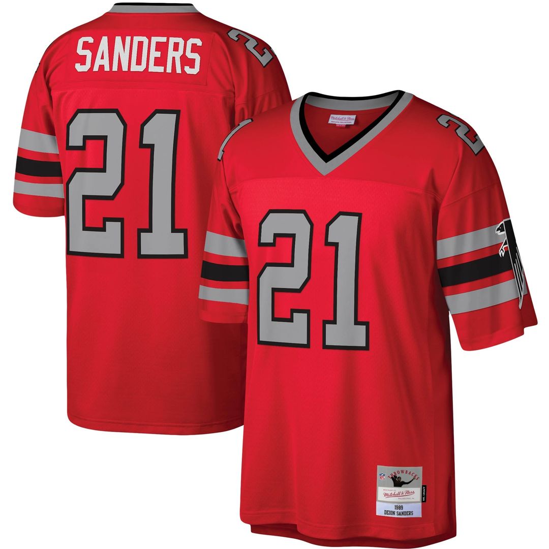 Atlanta Falcons Deion Sanders Mitchell & Ness Legacy Replica Jersey - Red