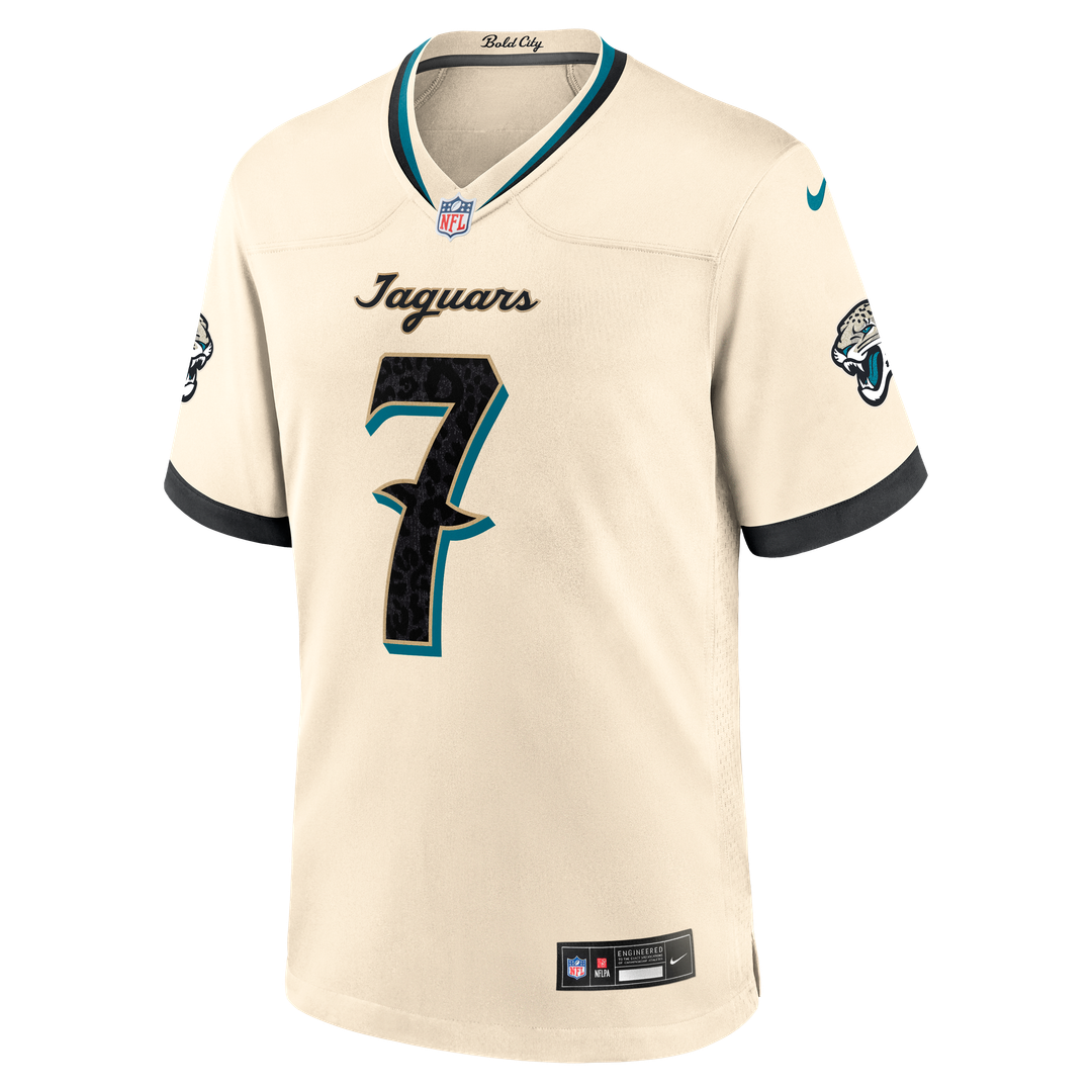 Jacksonville Jaguars Brian Thomas Jr. Nike 2026 Rivalries Collection Game Jersey - Natural