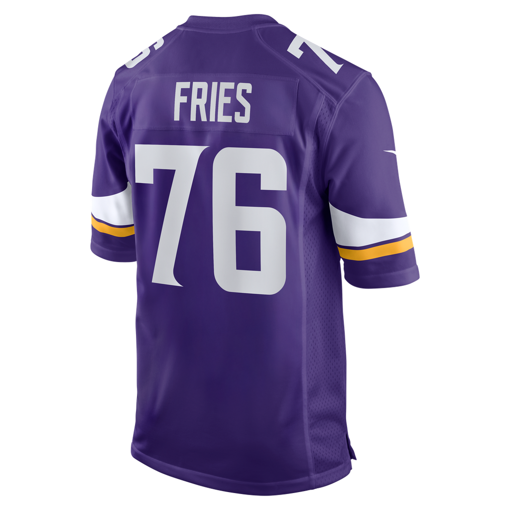 Minnesota Vikings Will Fries Nike Team Game Jersey - Purple
