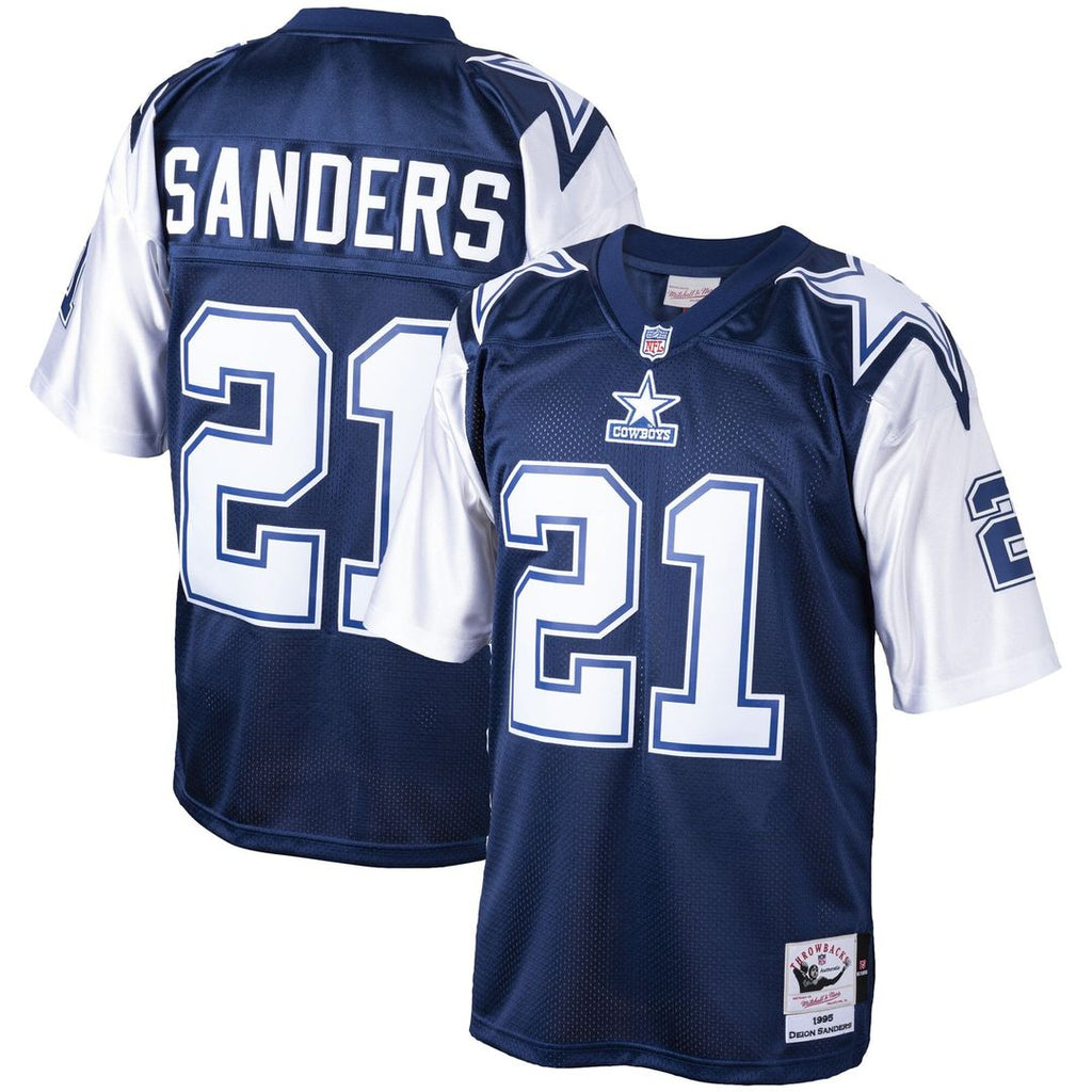 Dallas Cowboys Deion Sanders Mitchell & Ness Big & Tall 1995 Retired Player Replica Jersey - Navy