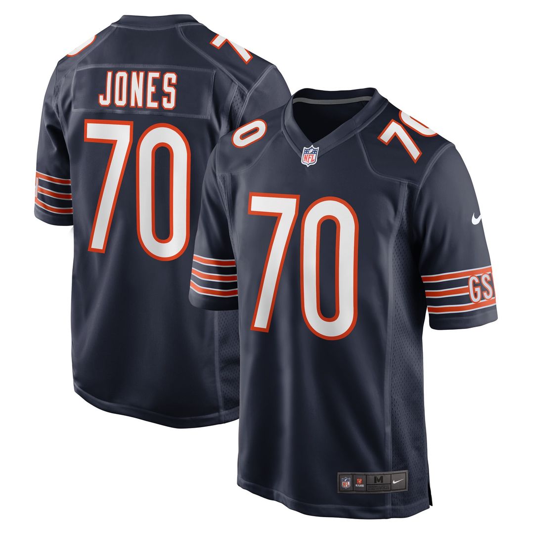 Chicago Bears Braxton Jones Nike Game Player Jersey - Navy