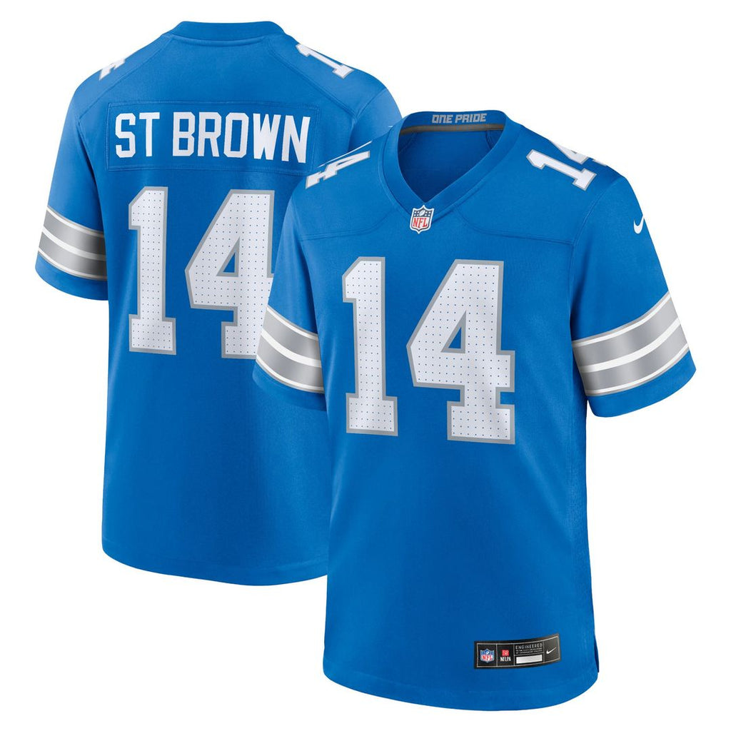 Detroit Lions Amon-Ra St. Brown Nike Game Jersey - Blue