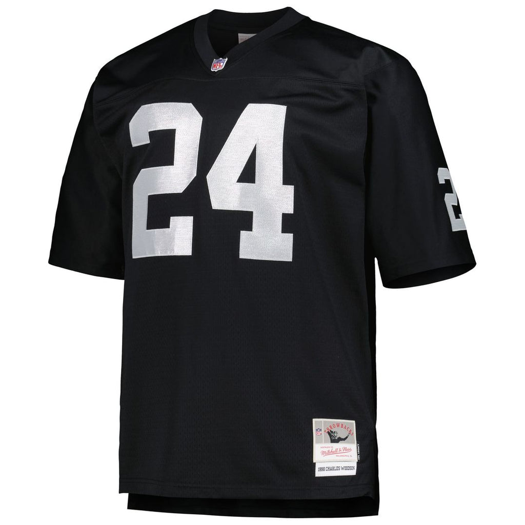 Las Vegas Raiders Charles Woodson Mitchell & Ness Big & Tall 1998 Retired Player Replica Jersey - Black