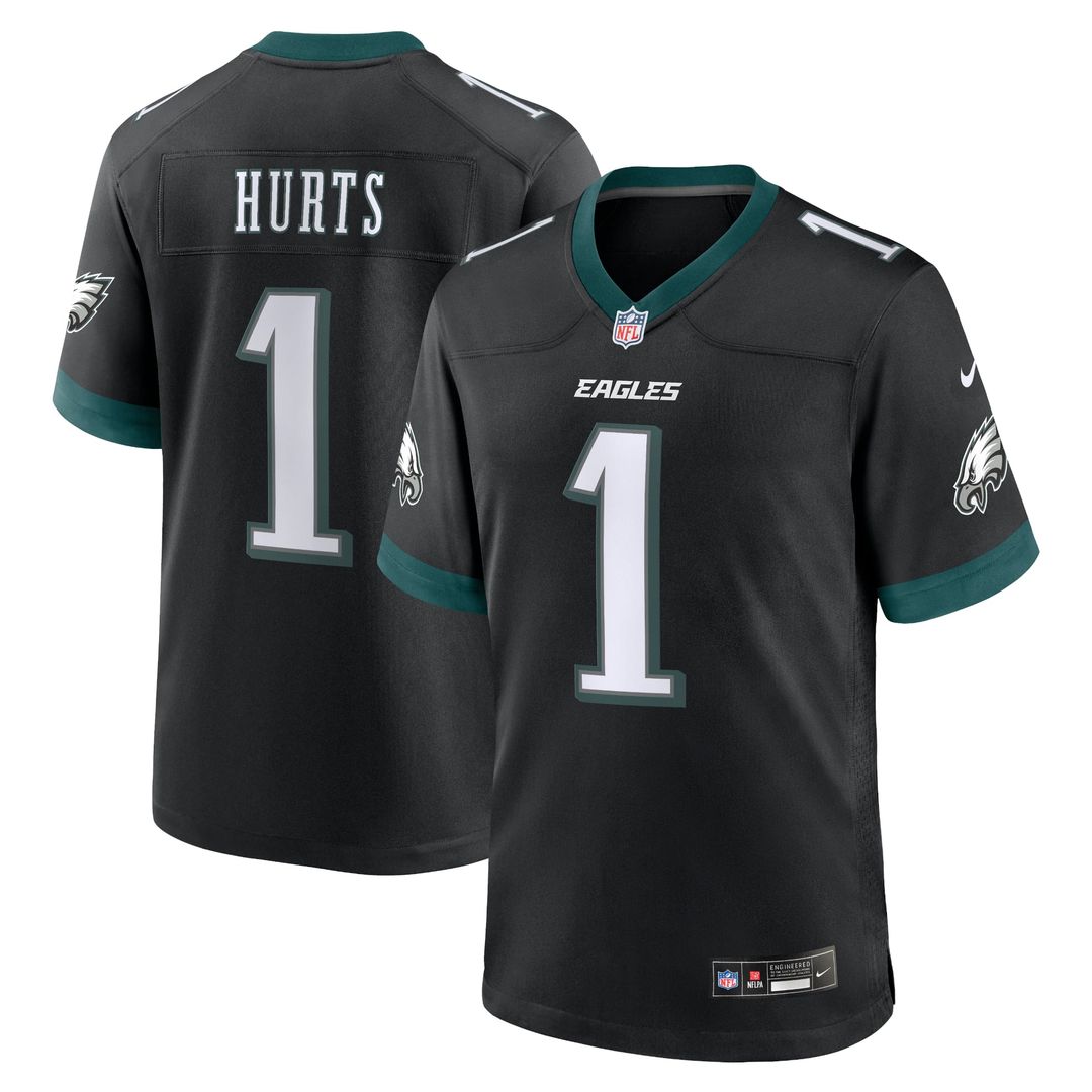 Philadelphia Eagles Jalen Hurts Nike Alternate Game Jersey - Black