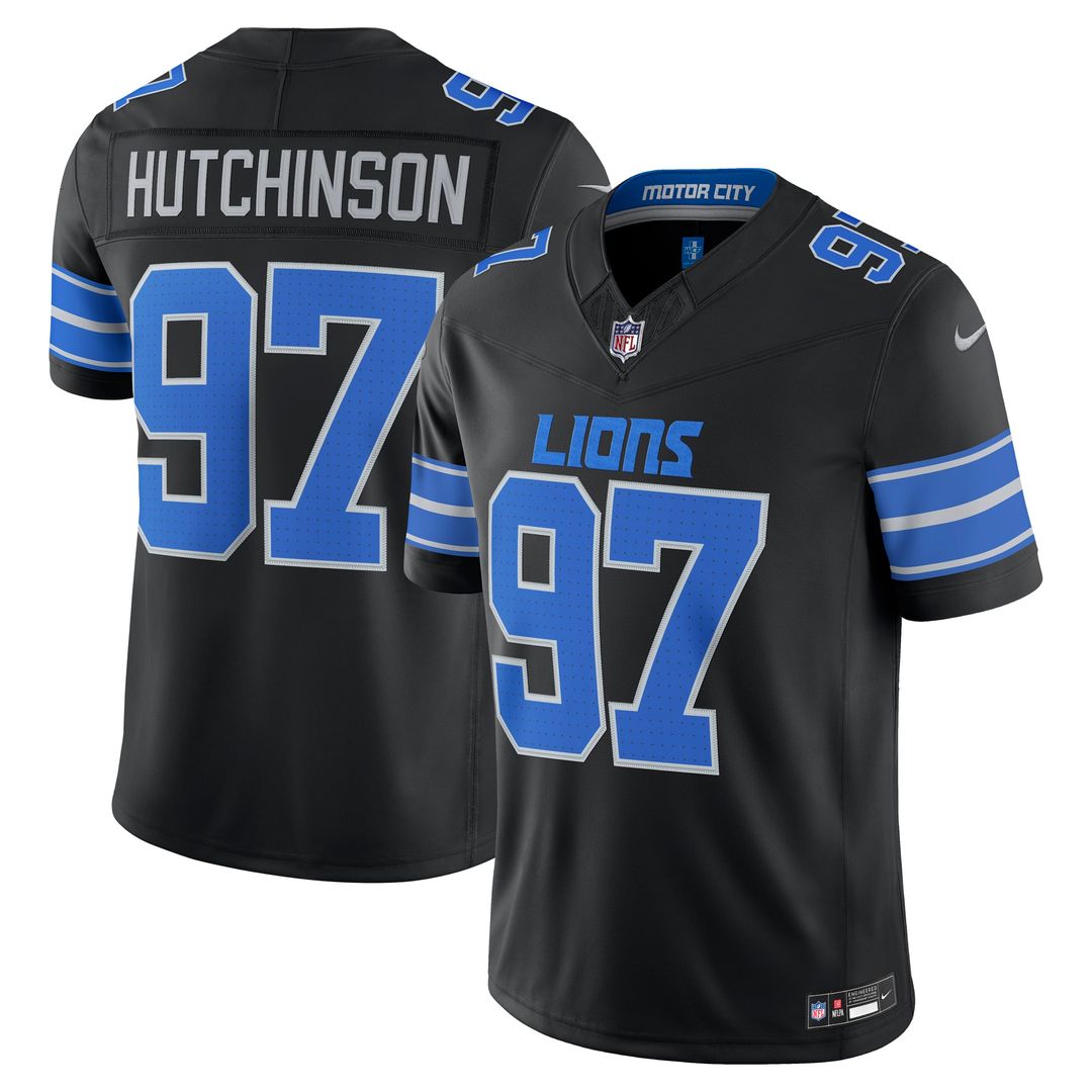 Detroit Lions Aidan Hutchinson Nike Alternate Vapor F.U.S.E. Stitched Limited Jersey - Black