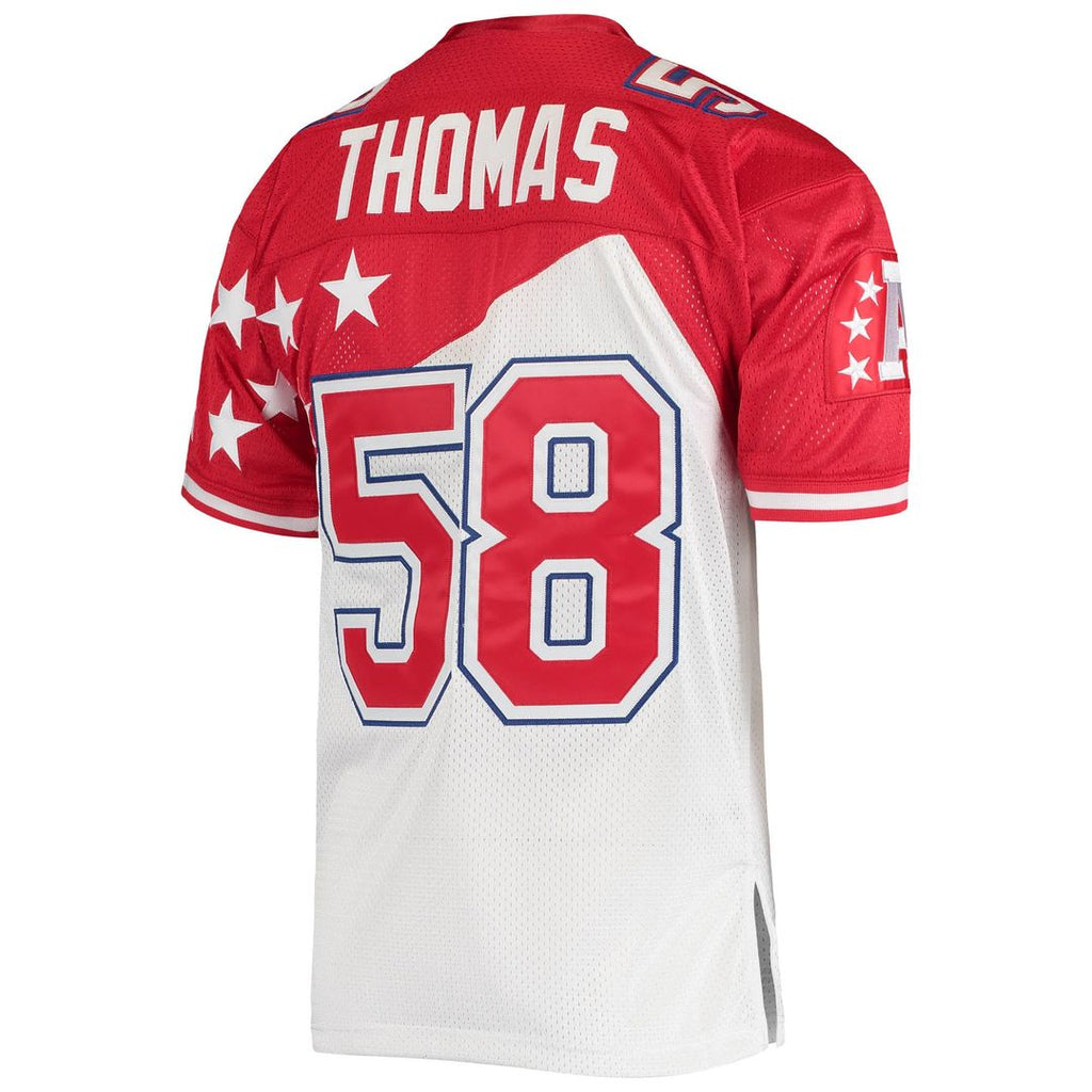 AFC Derrick Thomas Mitchell & Ness 1995 Pro Bowl Authentic Jersey - White/Red