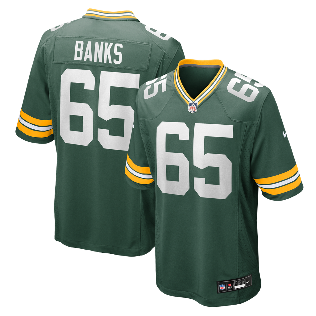 Green Bay Packers Aaron Banks Nike Team Game Jersey - Green