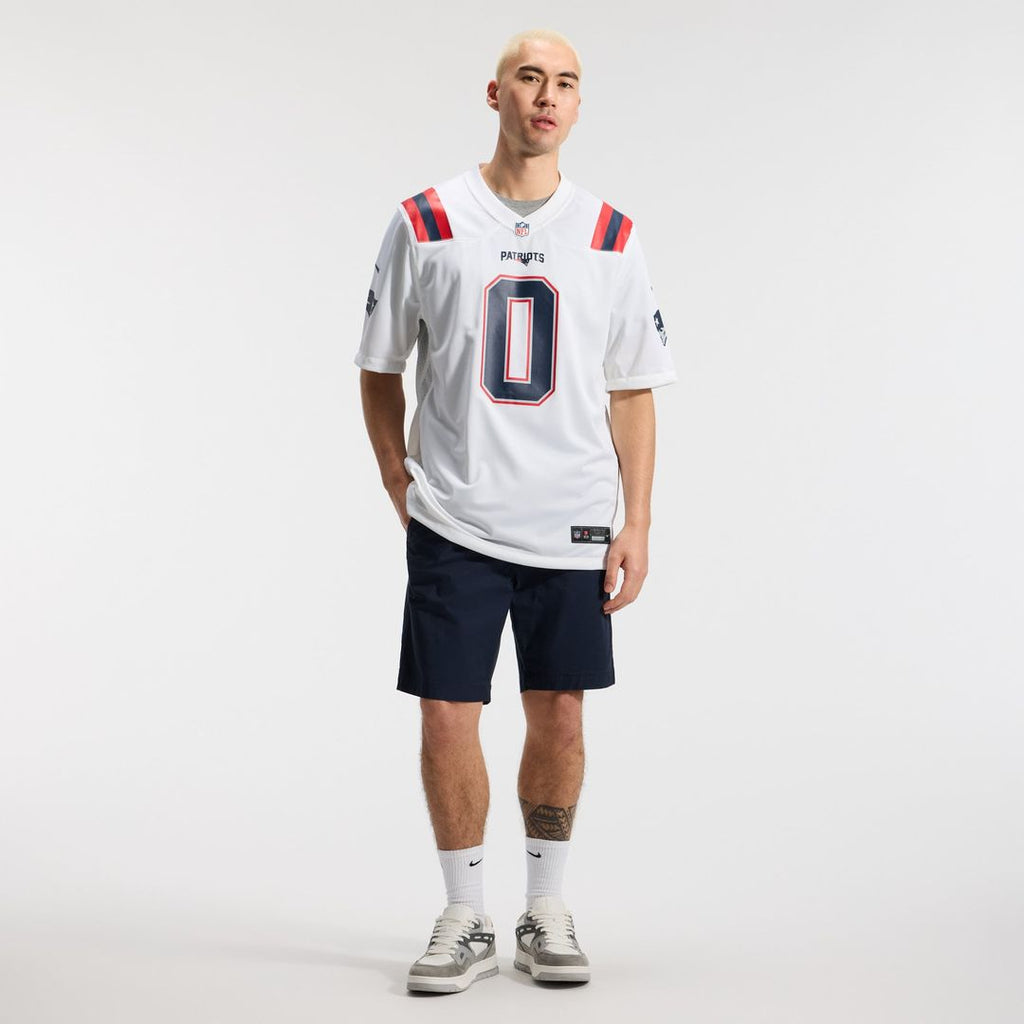 New England Patriots Christian Gonzalez Nike Game Jersey - White