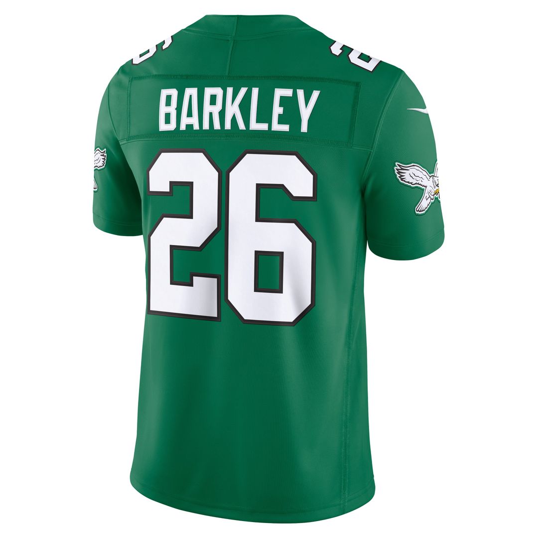 Philadelphia Eagles Saquon Barkley Nike Alternate Vapor F.U.S.E. Stitched Limited Jersey - Kelly Green