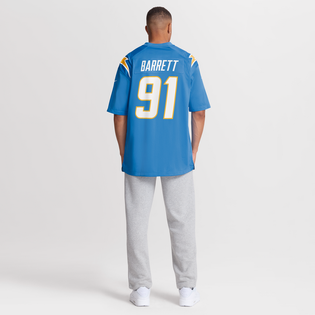 Los Angeles Chargers Nick Barrett Nike Team Game Jersey - Powder Blue