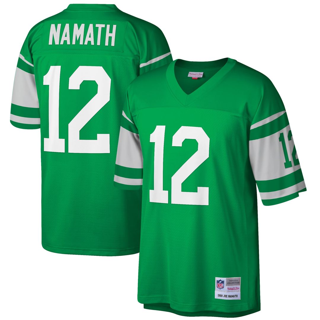New York Jets Joe Namath Mitchell & Ness Big & Tall 1968 Retired Player Replica Jersey - Green