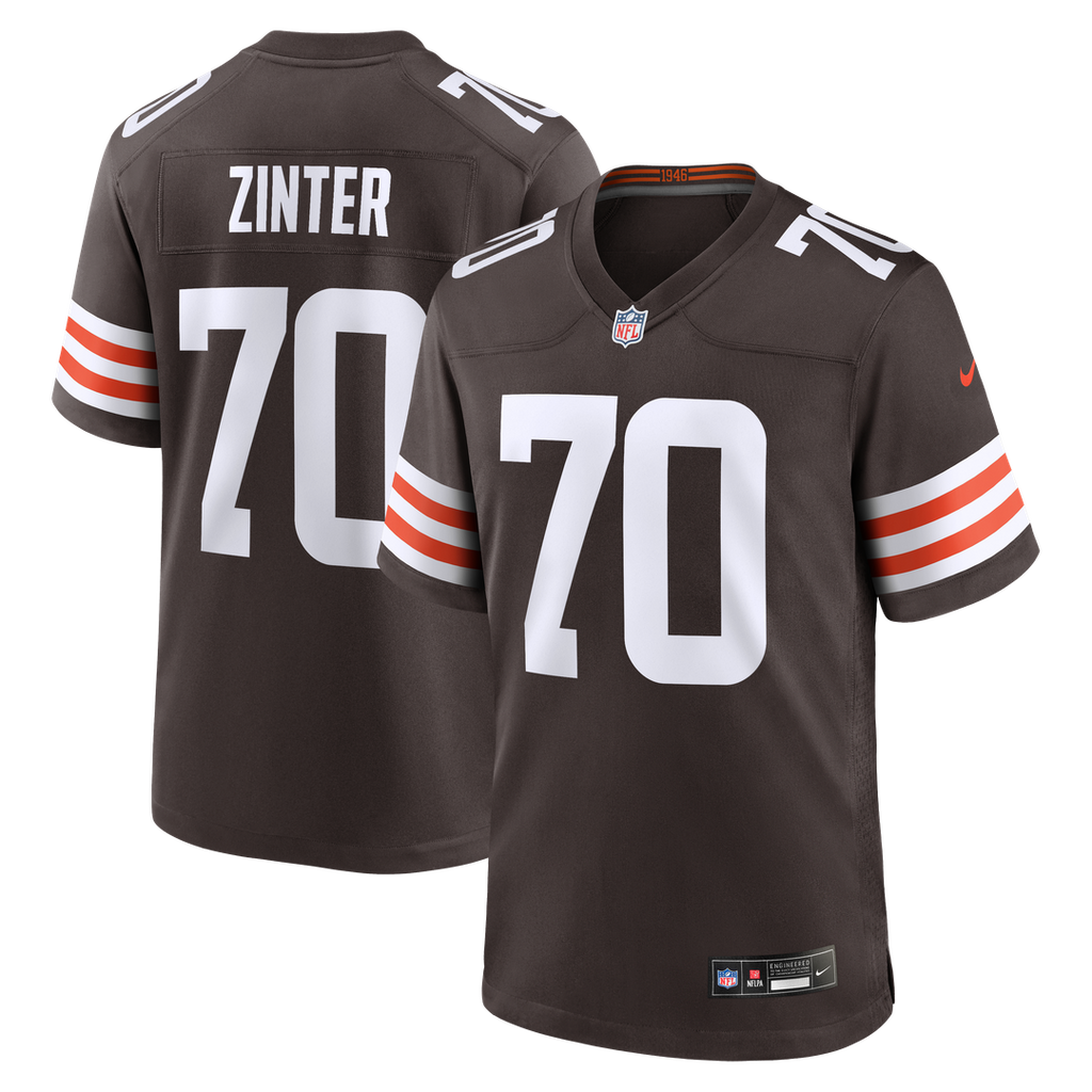 Cleveland Browns Zak Zinter Nike Team Game Jersey - Brown