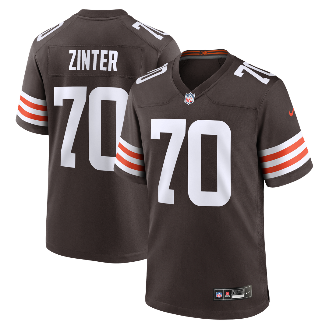 Cleveland Browns Zak Zinter Nike Team Game Jersey - Brown