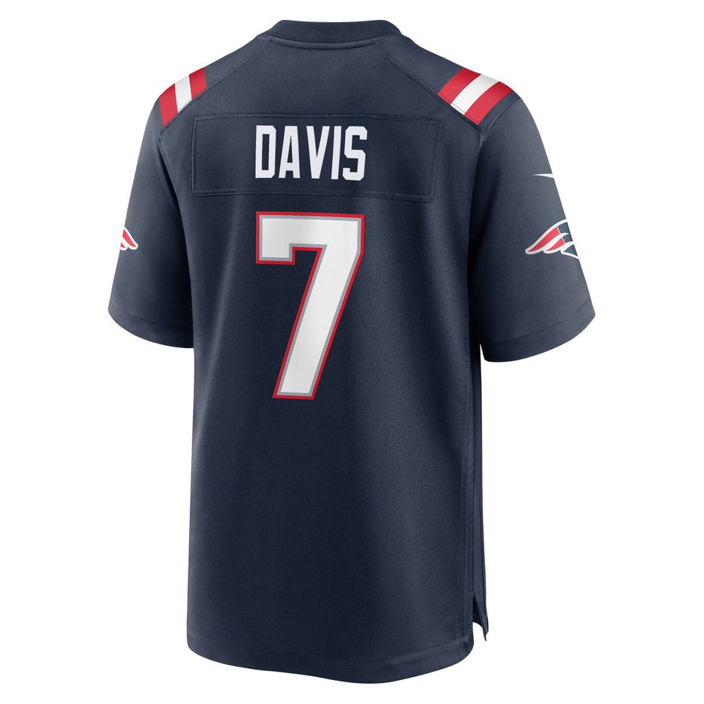 New England Patriots Carlton Davis Nike Team Game Jersey - Navy