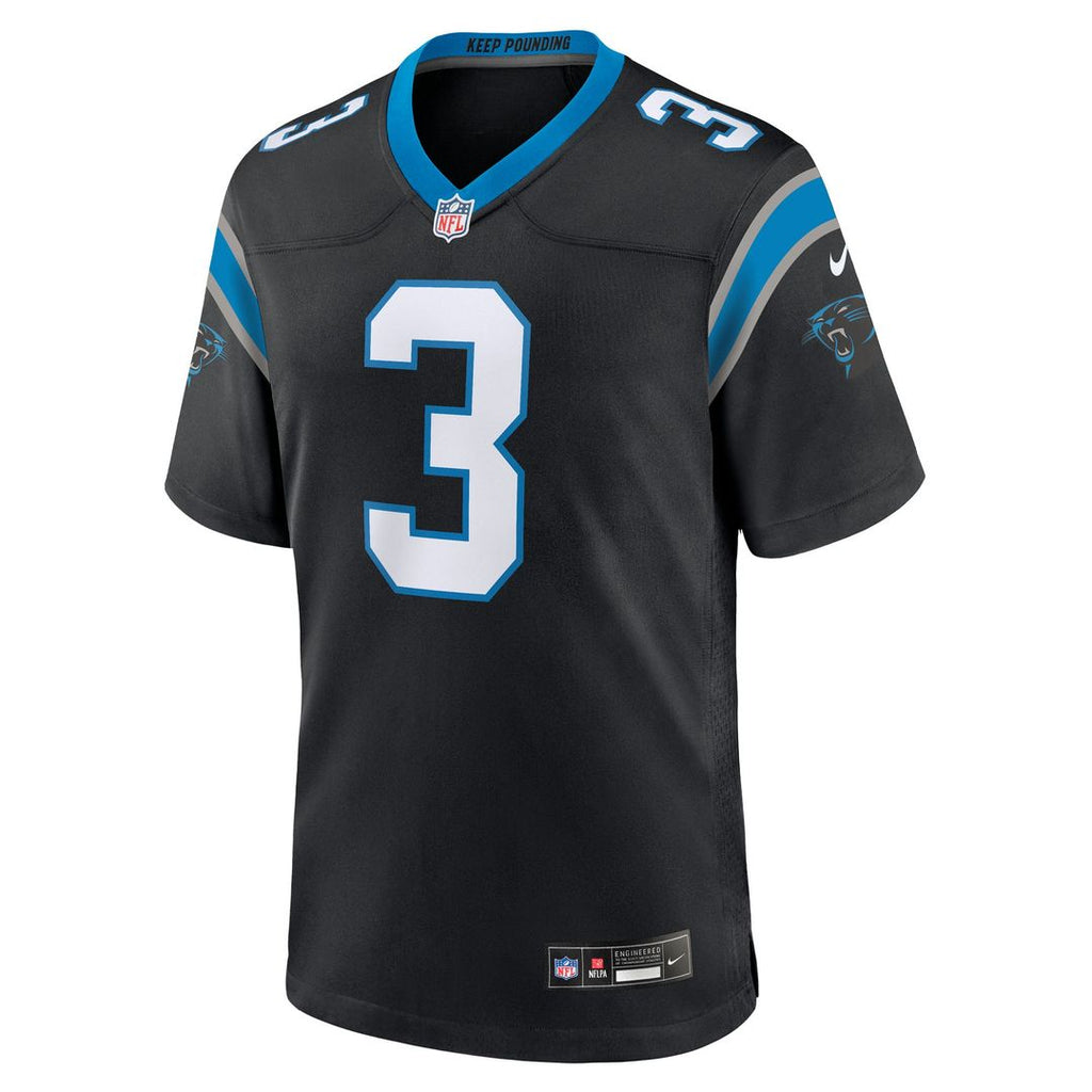 Carolina Panthers Princely Umanmielen Nike Team Game Jersey - Black