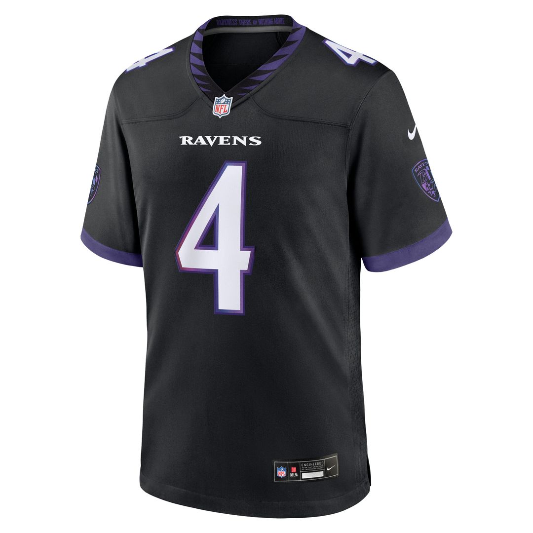 Baltimore Ravens Zay Flowers Nike Alternate Game Jersey - Black