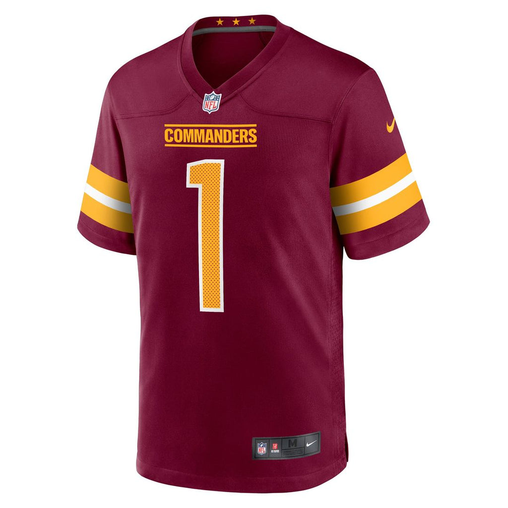 Washington Commanders Number 1 Groom Nike Game Jersey - Burgundy