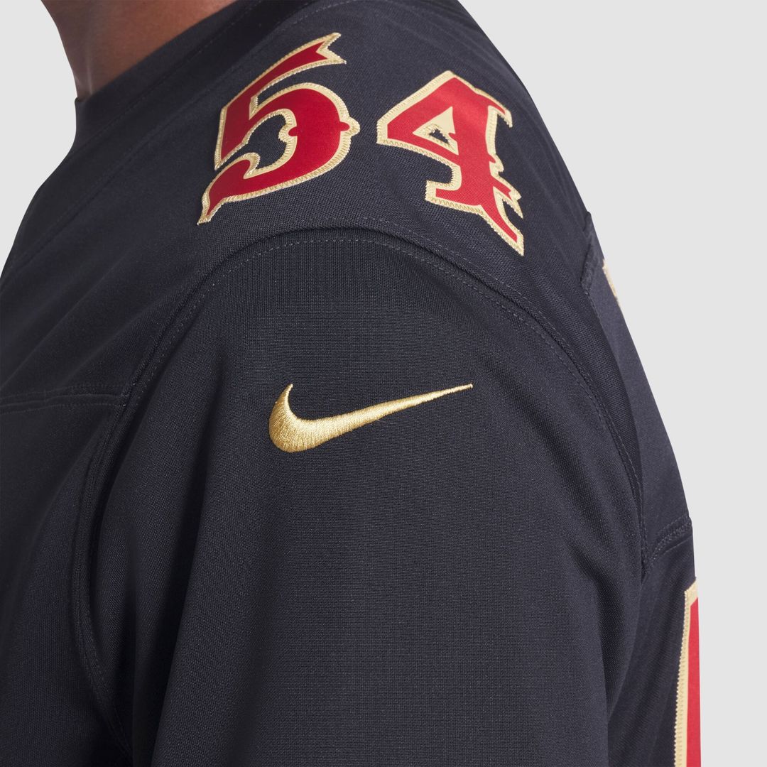 San Francisco 49ers Fred Warner Nike Rivalries Collection Stitched Limited Jersey - Black