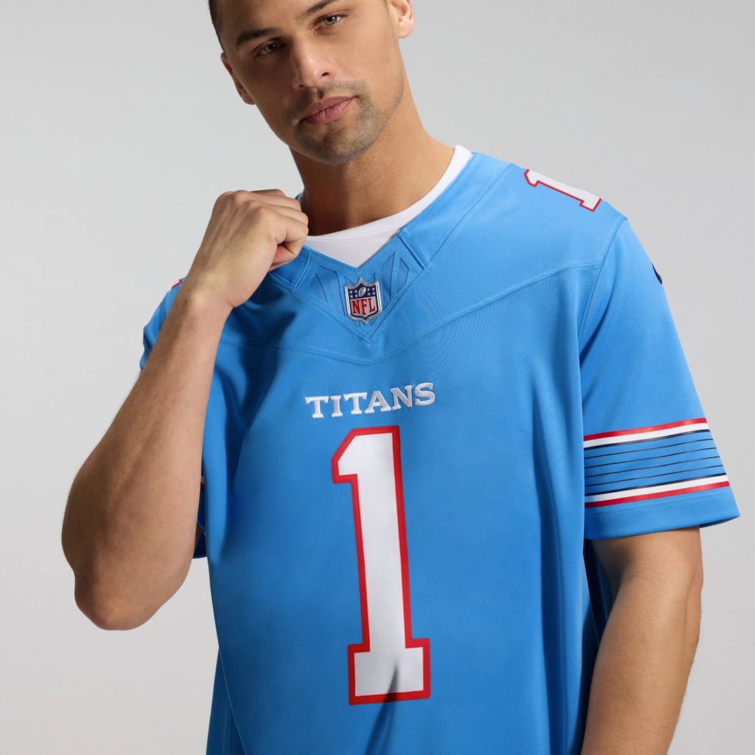 Tennessee Titans Cameron Ward Nike Team Vapor F.U.S.E. Stitched Limited Jersey - Light Blue