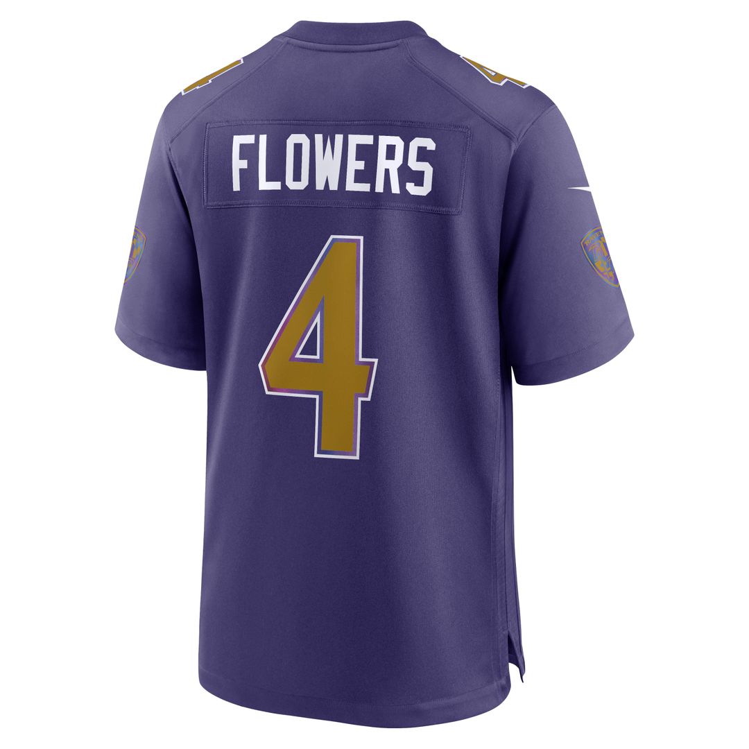 Baltimore Ravens Zay Flowers Nike Alternate Game Jersey - Purple
