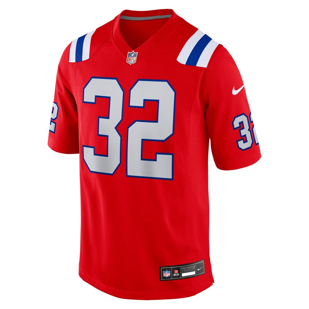 New England Patriots TreVeyon Henderson Nike Alternate Game Player Jersey - Red