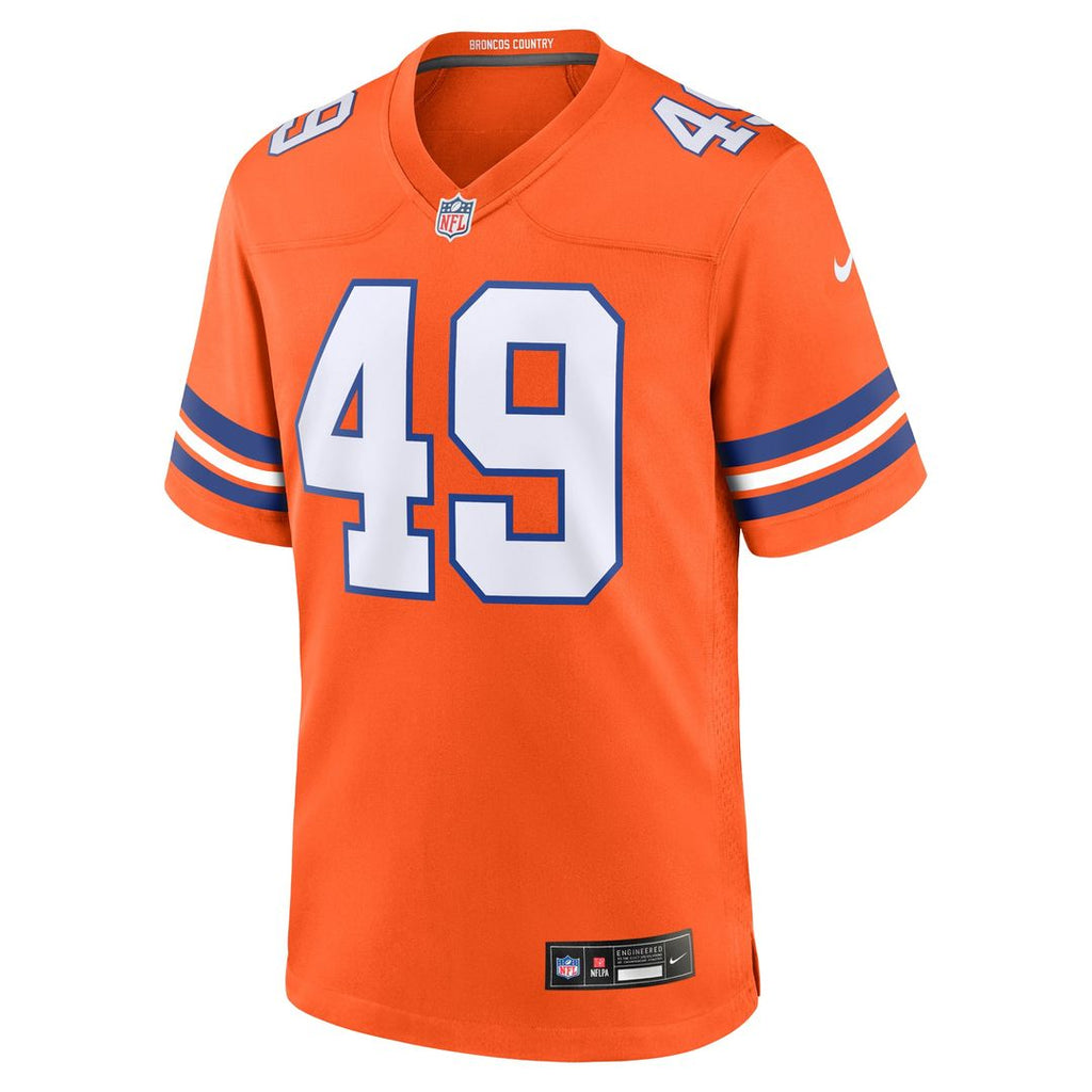 Denver Broncos Dennis Smith Nike Retired Player Alternate Game Jersey - Orange