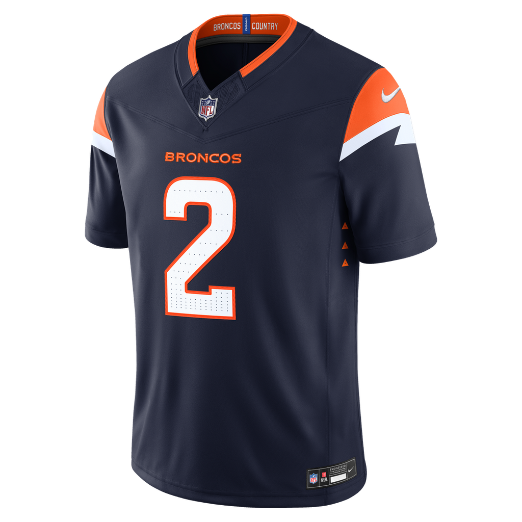 Denver Broncos Pat Surtain II Nike Alternate Vapor F.U.S.E. Stitched Limited Jersey - Navy