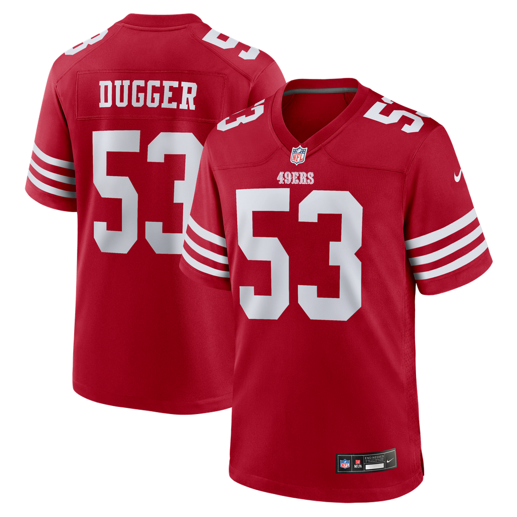 San Francisco 49ers Jaden Dugger III Nike Team Game Jersey - Scarlet