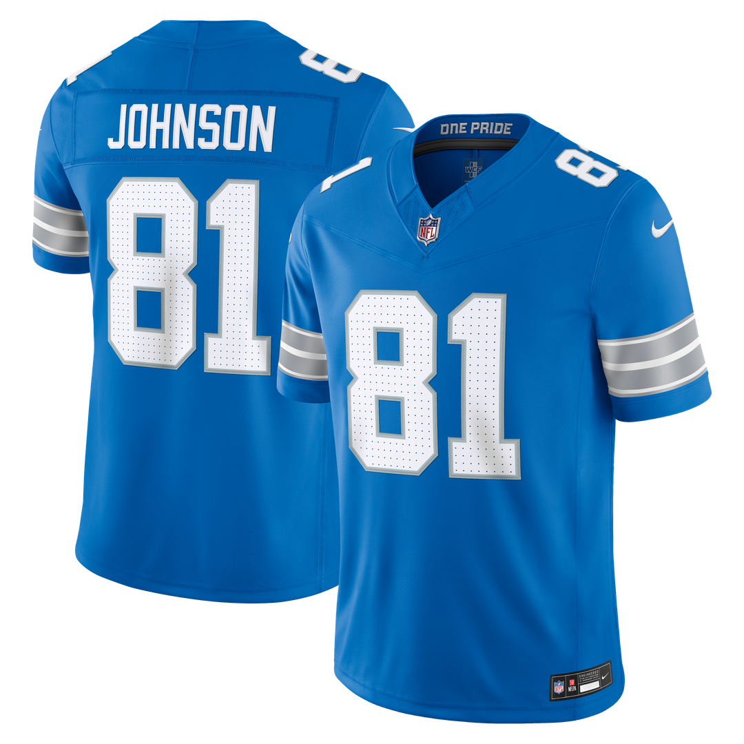 Detroit Lions Calvin Johnson Nike Vapor F.U.S.E. Stitched Retired Limited Jersey - Blue