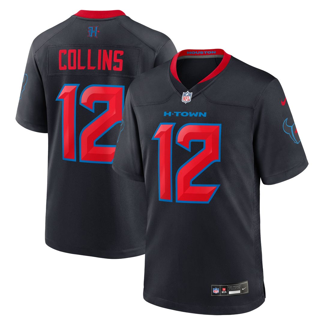 Houston Texans Nico Collins Nike 2nd Alternate Game Jersey - Navy