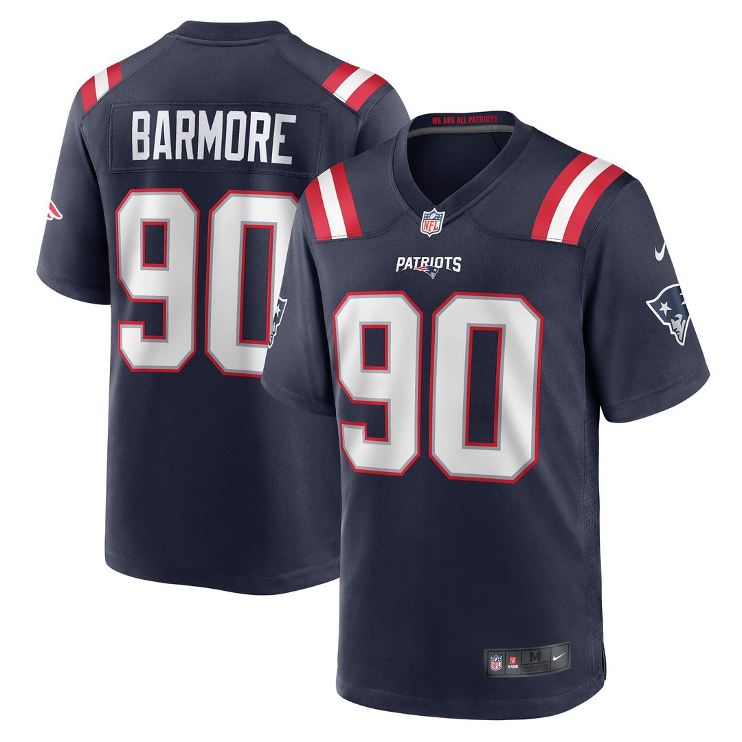 New England Patriots Christian Barmore Nike Player Game Jersey - Navy