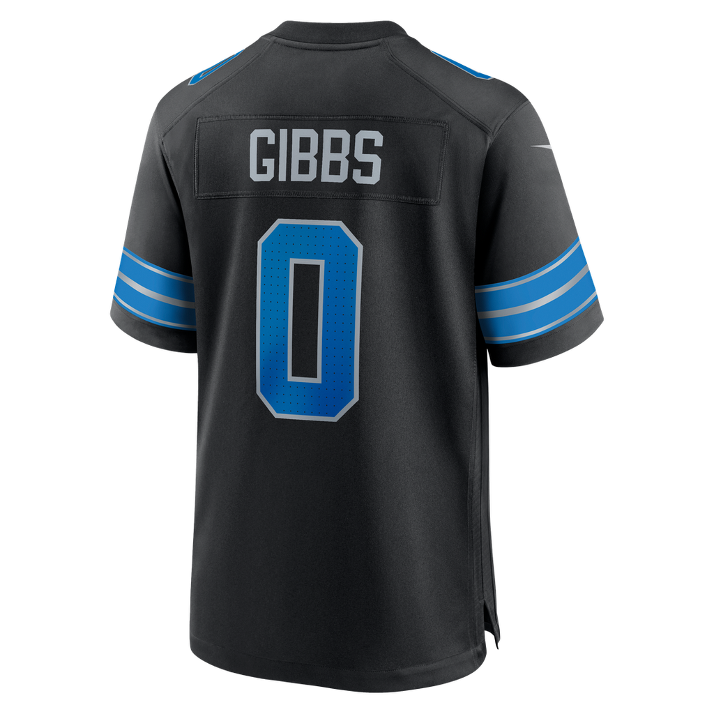 Detroit Lions Jahmyr Gibbs Nike 2nd Alternate Game Player Jersey - Black