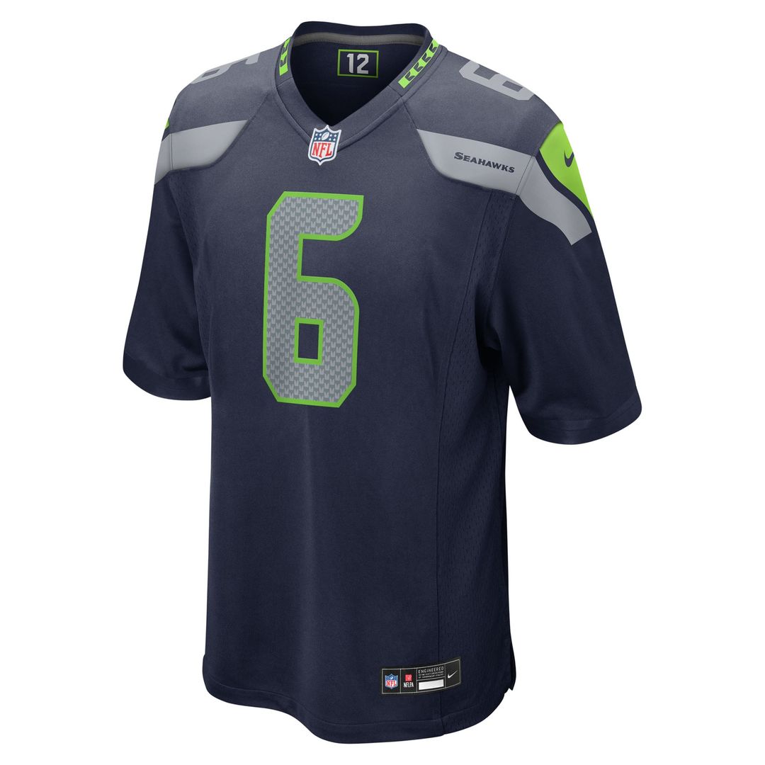 Seattle Seahawks Jalen Milroe Nike 2025 NFL Draft Game Jersey - College Navy