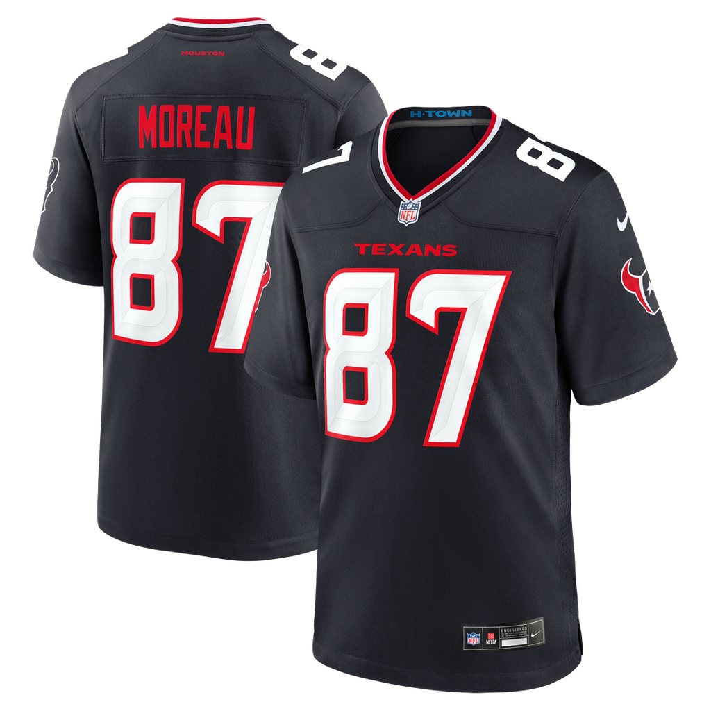 Houston Texans Foster Moreau Nike Team Game Jersey - Navy