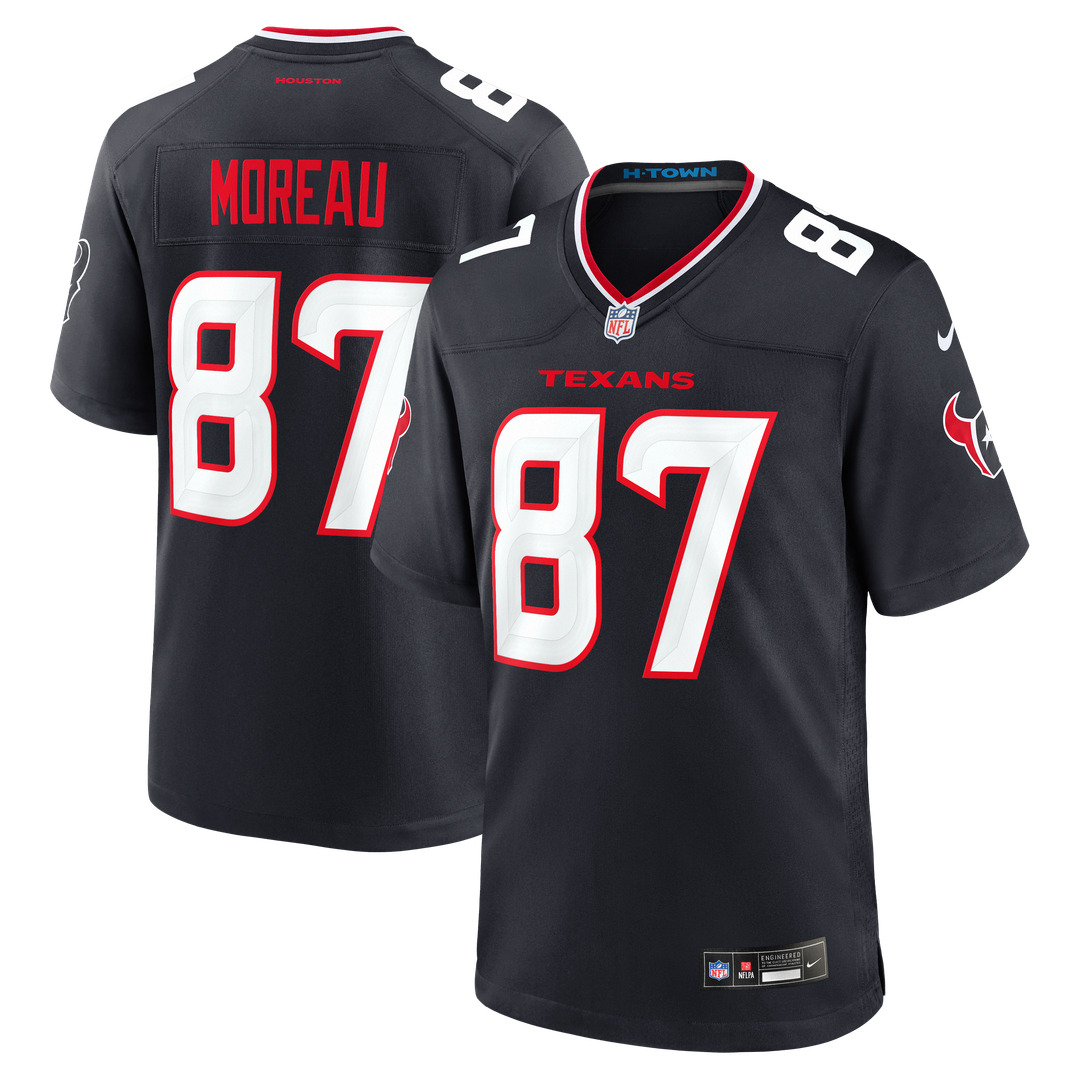 Houston Texans Foster Moreau Nike Team Game Jersey - Navy
