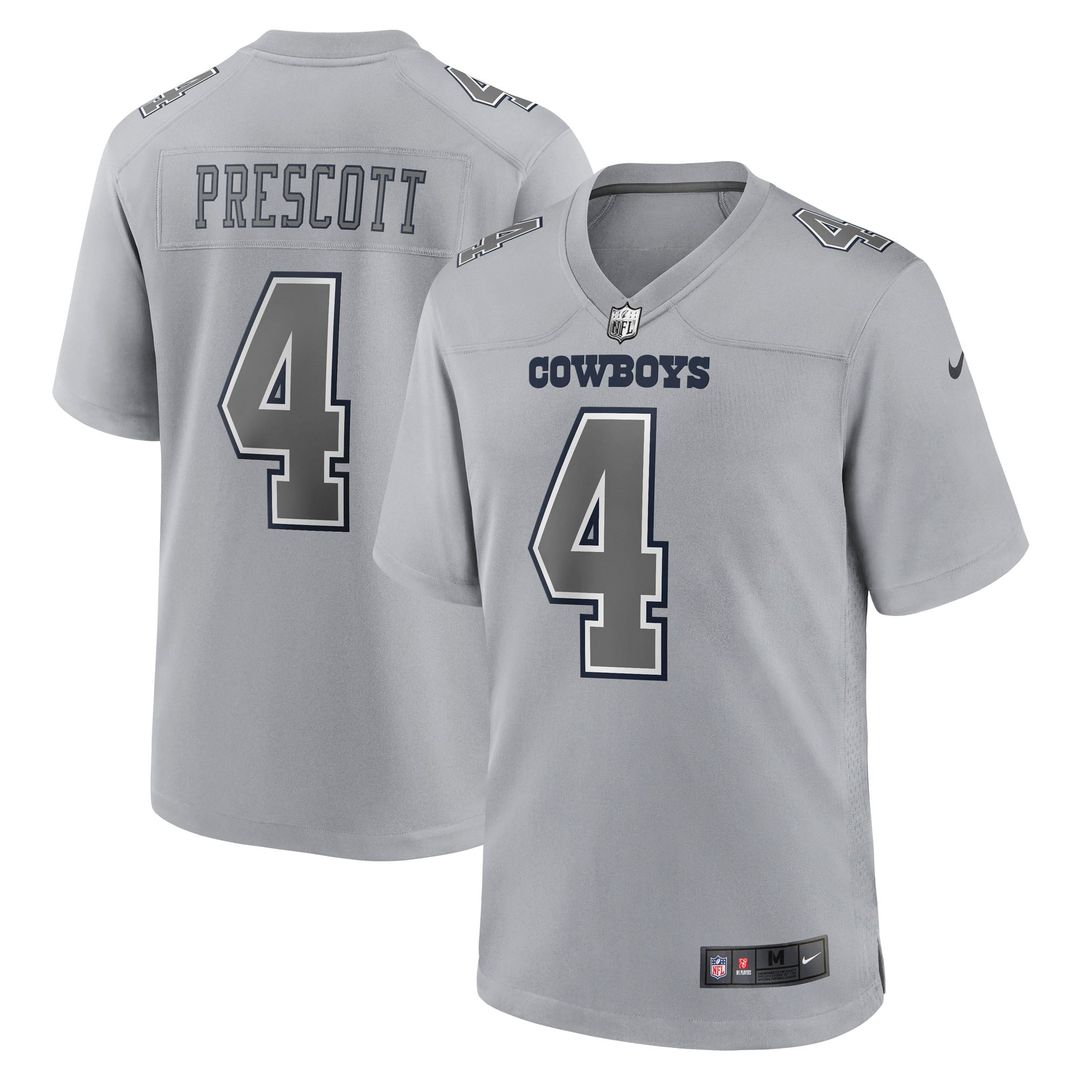 Dallas Cowboys Dak Prescott Nike Atmosphere Fashion Game Jersey - Gray