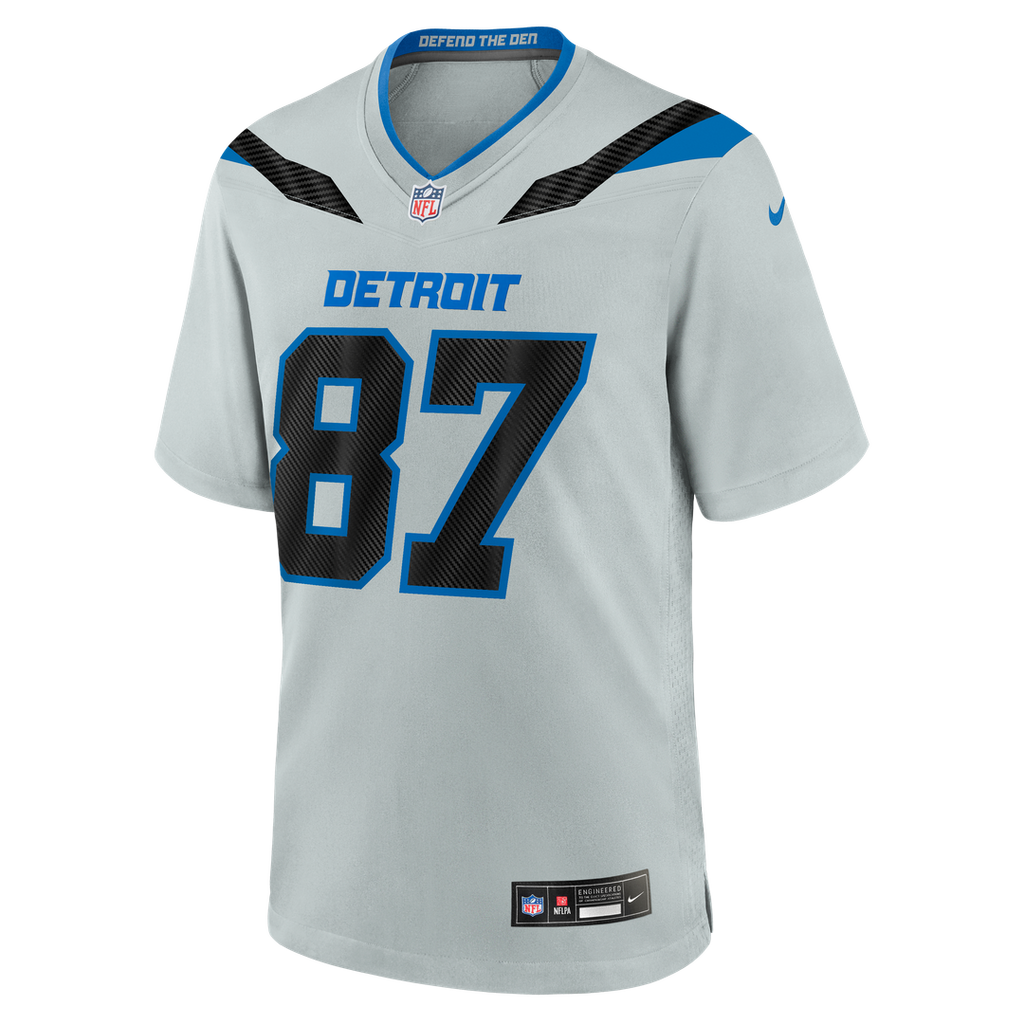 Detroit Lions Sam LaPorta Nike 2026 Rivalries Collection Game Jersey - Silver