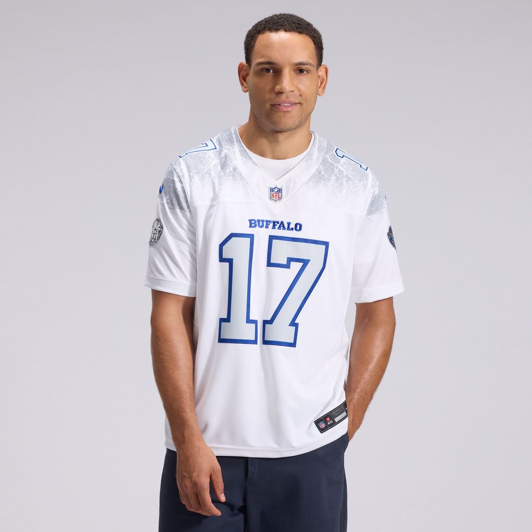Buffalo Bills Josh Allen Nike Rivalries Collection Stitched Limited Jersey - White