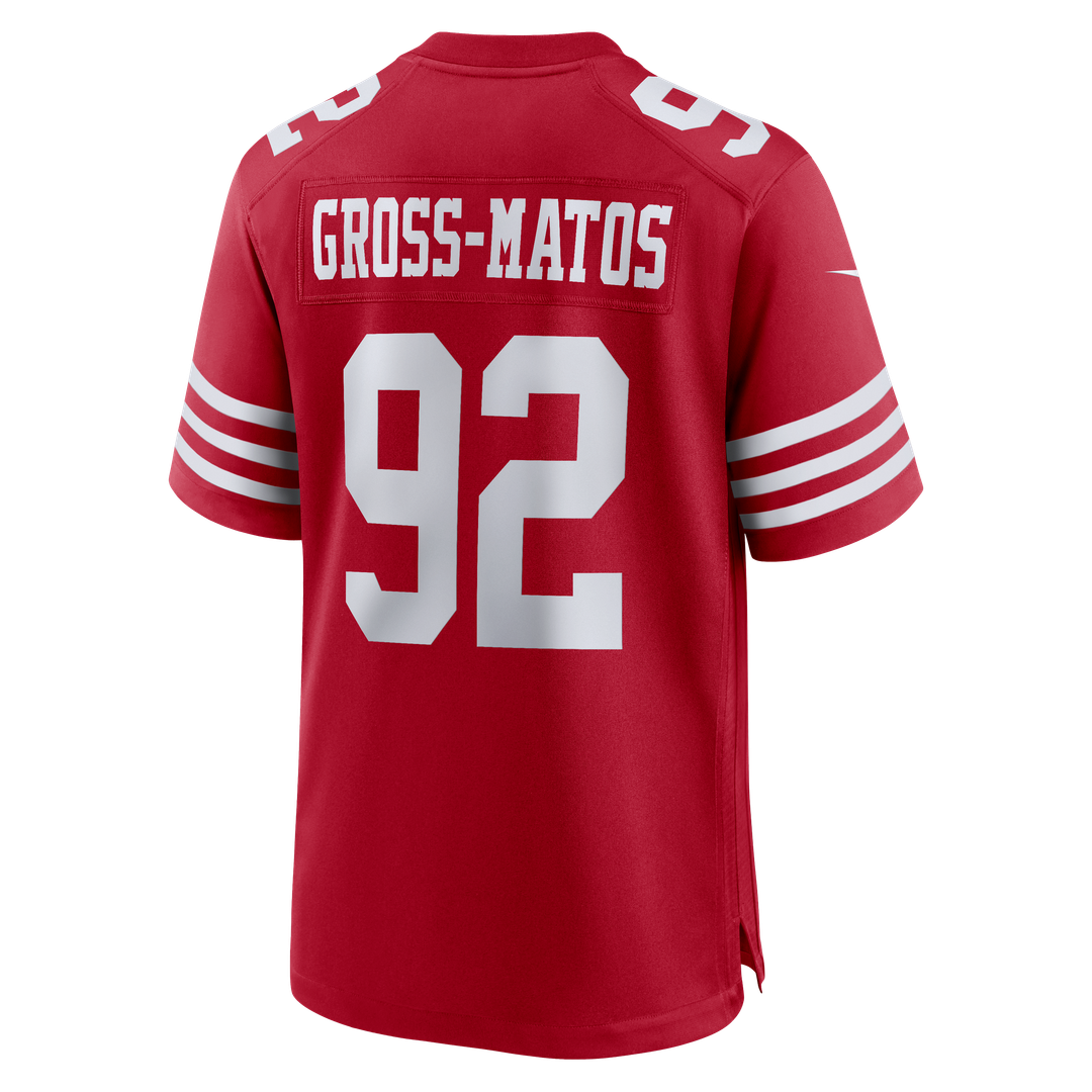 San Francisco 49ers Yetur Gross-Matos Nike Team Game Jersey - Scarlet