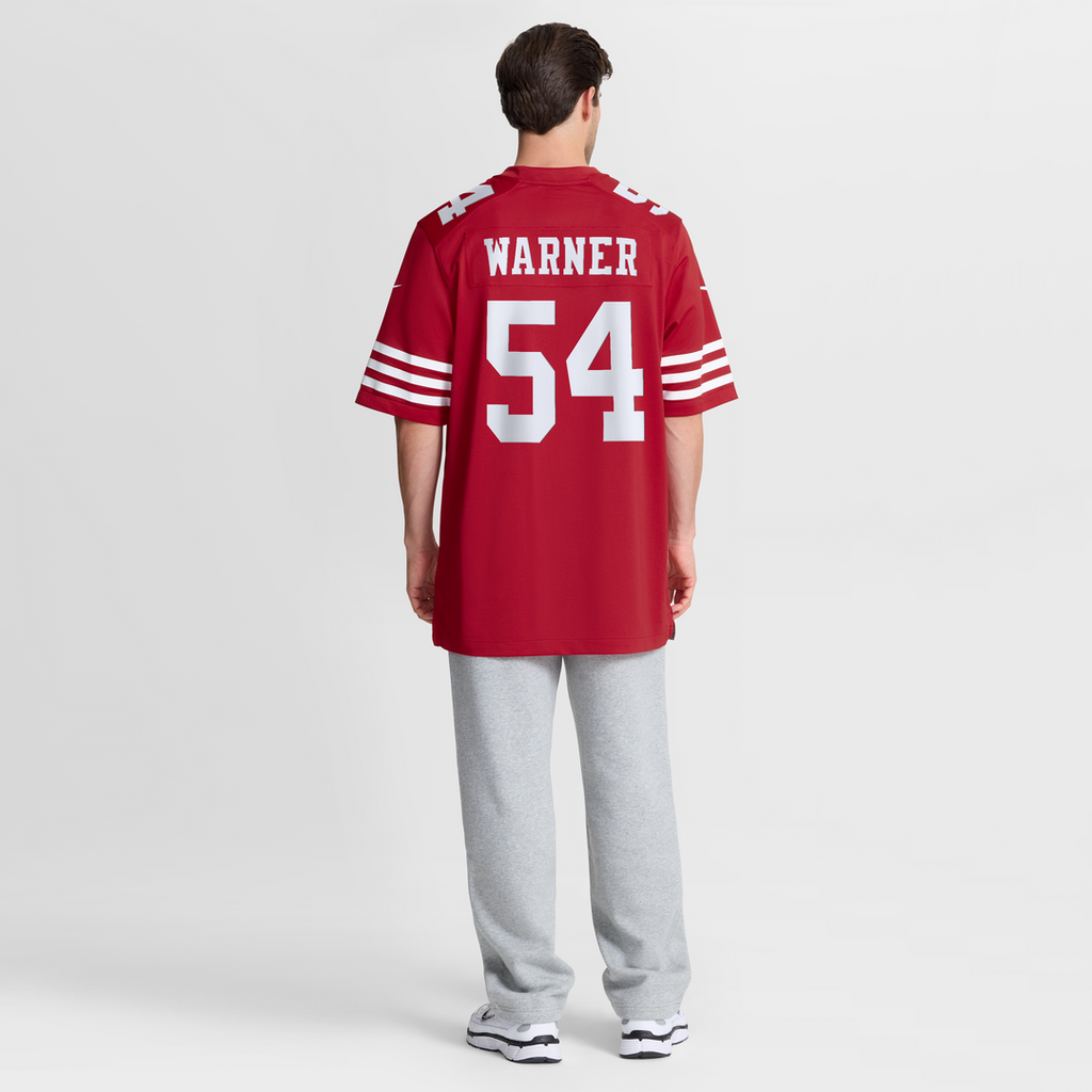 San Francisco 49ers Fred Warner Nike Team Game Player Jersey - Scarlet