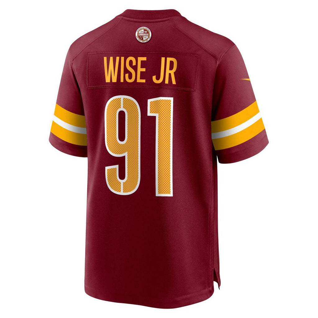 Washington Commanders Deatrich Wise Jr. Nike Team Game Jersey - Burgundy