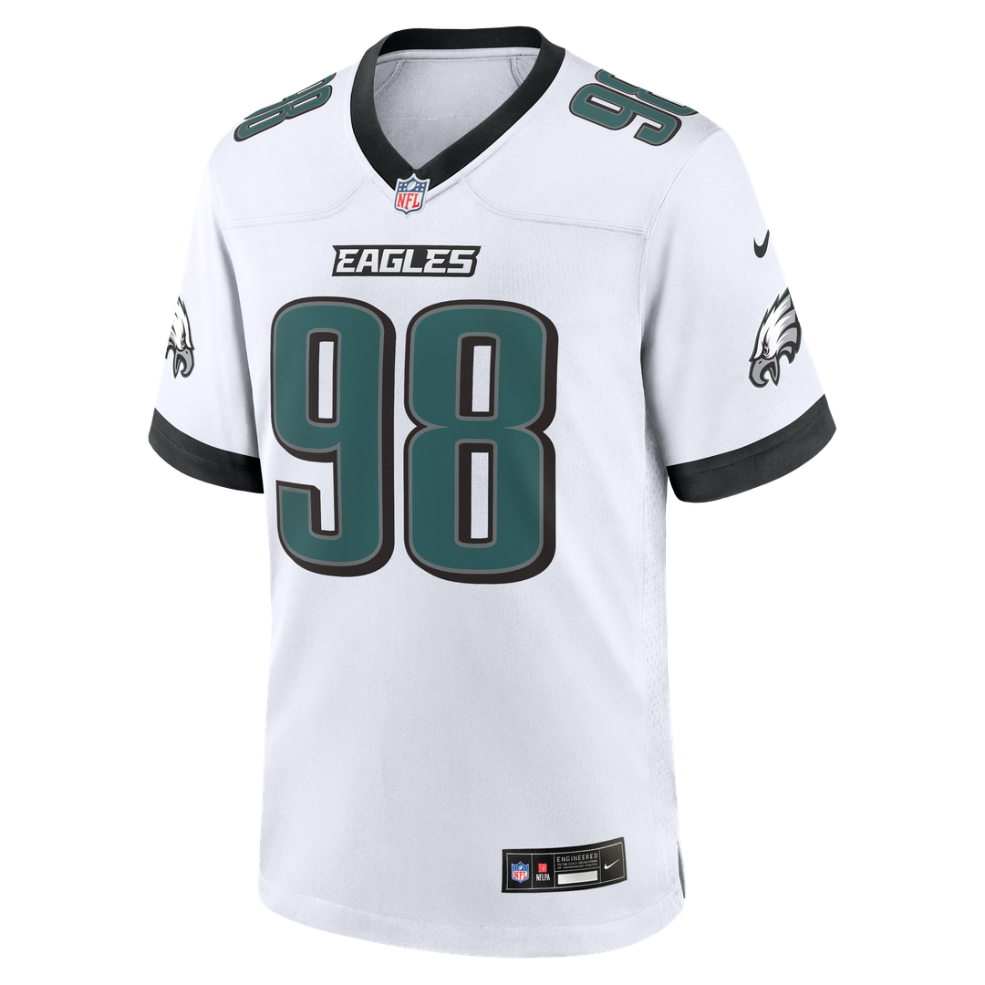 Philadelphia Eagles Jalen Carter Nike Game Jersey - White