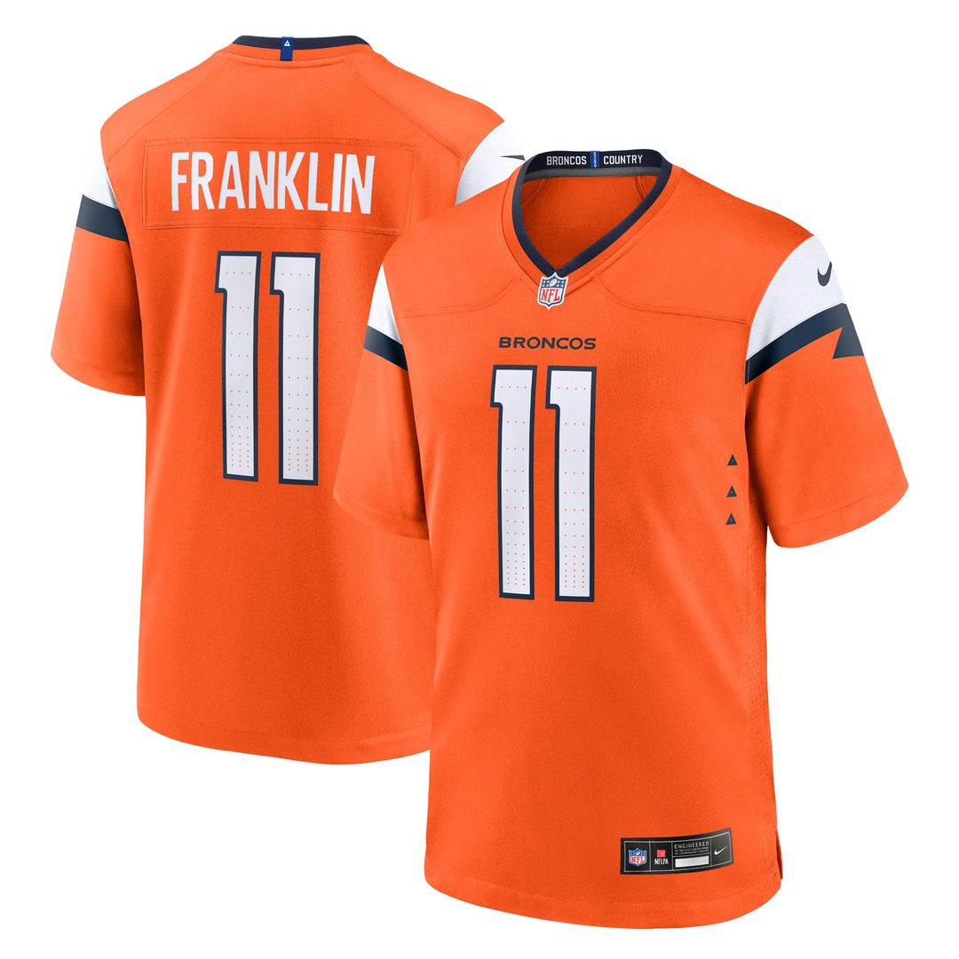Denver Broncos Troy Franklin Nike Team Game Jersey - Orange