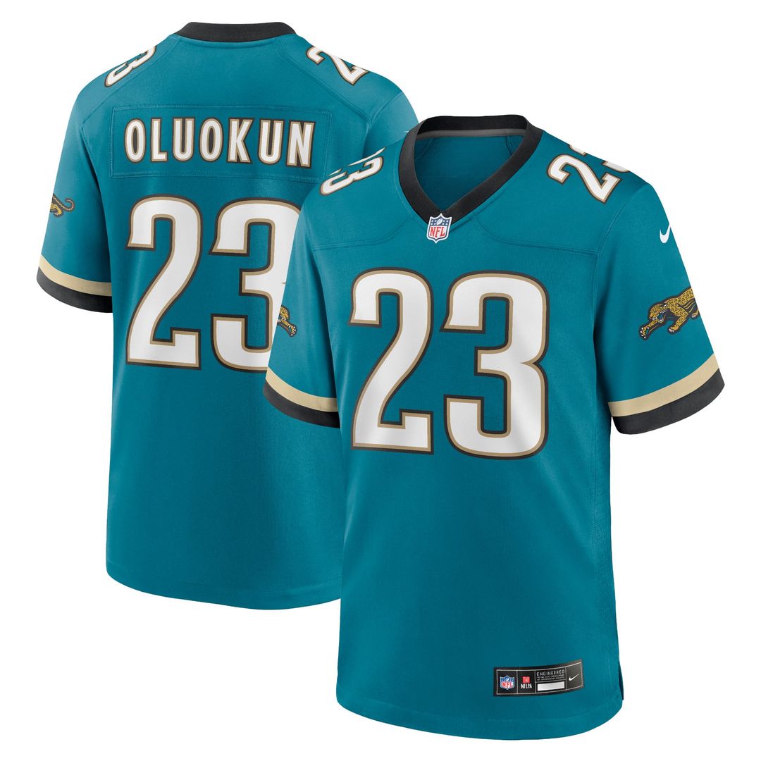 Jacksonville Jaguars Foye Oluokun Nike Prowler Throwback Player Game Jersey - Teal