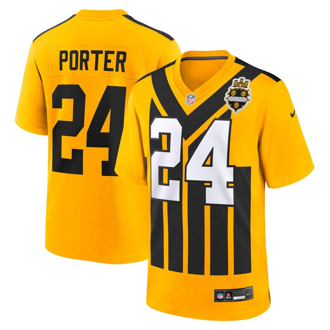 Pittsburgh Steelers Joey Porter Jr. Nike Alternate 1933 Throwback Game Jersey - Gold